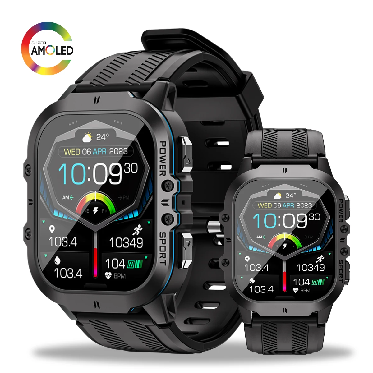 1.96 "AMOLED Relógio Inteligente 100 + Modos Esportivos